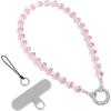 SURPHY Phone Charm, Phone Charms Strap with Tether Tab & Premium Metal Buckle, Cellphone Wrist Strap Chain(C- Crystals Pink)