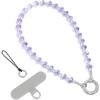 SURPHY Phone Charm, Phone Charms Strap with Tether Tab & Premium Metal Buckle, Cellphone Wrist Strap Chain(C- Crystals Purple)