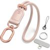 SURPHY Phone Wrist Strap, Keychain Wristlet, Phone Strap Charm with Tether Tab, Cellphone Lanyard Wrist, Key Chain for Women(Pink)