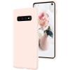 SURPHY Silicone Case Compatible with Galaxy S10 Case 6.1 inches, Slim Liquid Silicone Full Body Phone Case (with Microfiber Lining) for Galaxy S10 6.1″,Light Pink
