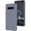 SURPHY Silicone Case Compatible with Galaxy S10 Plus Case 6.4 inches, Slim Liquid Silicone Full Body Phone Case (with Microfiber Lining) for Galaxy S10 Plus 6.4, Lavender Gray
