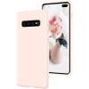 SURPHY Silicone Case Compatible with Galaxy S10 Plus Case 6.4 inches, Slim Liquid Silicone Full Body Phone Case (with Microfiber Lining) for Galaxy S10 Plus 6.4, Light Pink