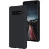 SURPHY Silicone Case Compatible with Galaxy S10 Plus Case 6.4 inches, Slim Liquid Silicone Full Body Phone Case (with Microfiber Lining) for Galaxy S10 Plus 6.4, Black