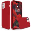 SURPHY Silicone Case Compatible with iPhone 12 Mini Case 5.4 inches, Liquid Silicone Phone Case (with Microfiber Lining) Designed for iPhone 12 Mini 2020 (Blue)(Red)