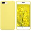 SURPHY Silicone Case Compatible with iPhone 8 Plus & iPhone 7 Plus, Soft Liquid Silicone Rubber Slim Phone Case Cover with Microfiber Lining, Yellow, Shock-Absorbent