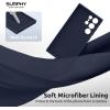 SURPHY Designed for Galaxy S24 Ultra Case (6.8 inch, 2024), (Camera Protection + Soft Microfiber Lining) Liquid Silicone Galaxy S24 Ultra Phone Case, Midnight Blue