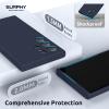 SURPHY Designed for Galaxy S24 Ultra Case (6.8 inch, 2024), (Camera Protection + Soft Microfiber Lining) Liquid Silicone Galaxy S24 Ultra Phone Case, Midnight Blue
