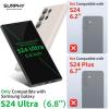 SURPHY Designed for Galaxy S24 Ultra Case (6.8 inch, 2024), (Camera Protection + Soft Microfiber Lining) Liquid Silicone Galaxy S24 Ultra Phone Case, Stone