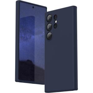 SURPHY Designed for Galaxy S24 Ultra Case (6.8 inch, 2024), (Camera Protection + Soft Microfiber Lining) Liquid Silicone Galaxy S24 Ultra Phone Case, Midnight Blue