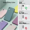 SURPHY Compatible with iPhone XR Case, Thickened Liquid Silicone Phone Case (with Microfiber Lining) for iPhone XR 6.1 inches, Navy Blue(Cactus Green)