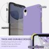 SURPHY Compatible with iPhone XR Case, Thickened Liquid Silicone Phone Case (with Microfiber Lining) for iPhone XR 6.1 inches, Navy Blue(Light Purple)