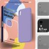 SURPHY Compatible with iPhone XR Case, Thickened Liquid Silicone Phone Case (with Microfiber Lining) for iPhone XR 6.1 inches, Navy Blue(Light Purple)