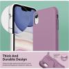 SURPHY Compatible with iPhone XR Case, Thickened Liquid Silicone Phone Case (with Microfiber Lining) for iPhone XR 6.1 inches, Navy Blue(Lilac Purple)