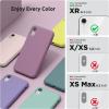 SURPHY Compatible with iPhone XR Case, Thickened Liquid Silicone Phone Case (with Microfiber Lining) for iPhone XR 6.1 inches, Navy Blue(Lilac Purple)