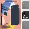 SURPHY Compatible with iPhone XR Case, Thickened Liquid Silicone Phone Case (with Microfiber Lining) for iPhone XR 6.1 inches, Navy Blue(Navy Blue (Full Body))