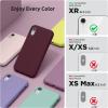 SURPHY Compatible with iPhone XR Case, Thickened Liquid Silicone Phone Case (with Microfiber Lining) for iPhone XR 6.1 inches, Navy Blue(Plum)