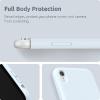 SURPHY Compatible with iPhone XR Case, Thickened Liquid Silicone Phone Case (with Microfiber Lining) for iPhone XR 6.1 inches, Navy Blue(Sky Blue)