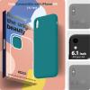 SURPHY Compatible with iPhone XR Case, Thickened Liquid Silicone Phone Case (with Microfiber Lining) for iPhone XR 6.1 inches, Navy Blue(Teal Blue)