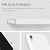 SURPHY Compatible with iPhone XR Case, Thickened Liquid Silicone Phone Case (with Microfiber Lining) for iPhone XR 6.1 inches, Navy Blue(White)
