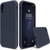 SURPHY Compatible with iPhone XR Case, Thickened Liquid Silicone Phone Case (with Microfiber Lining) for iPhone XR 6.1 inches, Navy Blue(Navy Blue (Full Body))