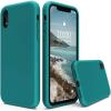 SURPHY Compatible with iPhone XR Case, Thickened Liquid Silicone Phone Case (with Microfiber Lining) for iPhone XR 6.1 inches, Navy Blue(Teal Blue)