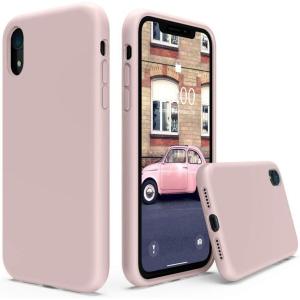 SURPHY Compatible with iPhone XR Case, Thickened Liquid Silicone Phone Case (with Microfiber Lining) for iPhone XR 6.1 inches, Navy Blue(Pink)