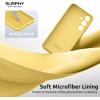 SURPHY Compatible with Samsung Galaxy S24 Case (6.2 inch, 2024), (Camera Protection + Soft Microfiber Lining) Liquid Silicone Galaxy S24 Phone Case, Light Yellow