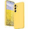 SURPHY Compatible with Samsung Galaxy S24 Case (6.2 inch, 2024), (Camera Protection + Soft Microfiber Lining) Liquid Silicone Galaxy S24 Phone Case, Light Yellow