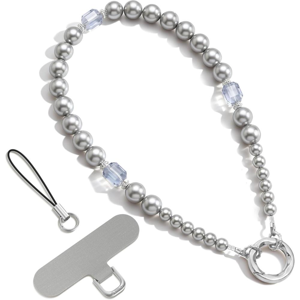 imageSURPHY Phone Charm Phone Charms Strap with Tether Tab amp Premium Metal Buckle Cellphone Wrist Strap ChainB Lunar Shadow