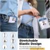 SURPHY Anti Theft Phone Strap, Steel Wire Key Chain, Stretchy Retractable Phone Lanyard with Carabiner, Cellphone Lanyard(Clear & Clear)
