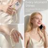 SURPHY Phone Charm, Phone Charms Strap with Tether Tab & Premium Metal Buckle, Cellphone Wrist Strap Chain(A- Pearl Gold)