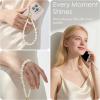 SURPHY Phone Charm, Phone Charms Strap with Tether Tab & Premium Metal Buckle, Cellphone Wrist Strap Chain(A- Pearl Loop)