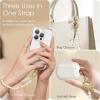 SURPHY Phone Charm, Phone Charms Strap with Tether Tab & Premium Metal Buckle, Cellphone Wrist Strap Chain(A- Pearl Loop)