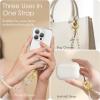 SURPHY Phone Charm, Phone Charms Strap with Tether Tab & Premium Metal Buckle, Cellphone Wrist Strap Chain(B- Pearl Crystals)