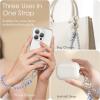 SURPHY Phone Charm, Phone Charms Strap with Tether Tab & Premium Metal Buckle, Cellphone Wrist Strap Chain(B- Pearl Ocean)