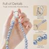 SURPHY Phone Charm, Phone Charms Strap with Tether Tab & Premium Metal Buckle, Cellphone Wrist Strap Chain(B- Pearl Ocean)