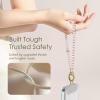 SURPHY Phone Charm, Phone Charms Strap with Tether Tab & Premium Metal Buckle, Cellphone Wrist Strap Chain(B- Pearl Pink)