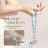 SURPHY Phone Charm, Phone Charms Strap with Tether Tab & Premium Metal Buckle, Cellphone Wrist Strap Chain(C- Crystals Blue)