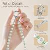 SURPHY Phone Charm, Phone Charms Strap with Tether Tab & Premium Metal Buckle, Cellphone Wrist Strap Chain(D- Crystals Green)