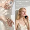 SURPHY Phone Charm, Phone Charms Strap with Tether Tab & Premium Metal Buckle, Cellphone Wrist Strap Chain(D- Pearl Trio)