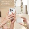SURPHY Phone Charm, Phone Charms Strap with Tether Tab & Premium Metal Buckle, Cellphone Wrist Strap Chain(D- Pearl Trio)