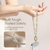 SURPHY Phone Charm, Phone Charms Strap with Tether Tab & Premium Metal Buckle, Cellphone Wrist Strap Chain(D- Pearl Trio)