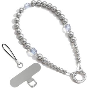 SURPHY Phone Charm, Phone Charms Strap with Tether Tab & Premium Metal Buckle, Cellphone Wrist Strap Chain(B- Lunar Shadow)