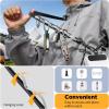 SURPHY Phone Lanyard Crossbody with Light-Activated Strap, Easy Adjustable Phone Strap with 2 Pack Cellphone Tether Tab, Premium Metal Buckles, Crossbody Cellphone Lanyard for Women and Men, Starlight(Black)