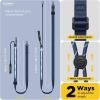 SURPHY Phone Lanyard Crossbody with Light-Activated Strap, Easy Adjustable Phone Strap with 2 Pack Cellphone Tether Tab, Premium Metal Buckles, Crossbody Cellphone Lanyard for Women and Men, Starlight(Blue)