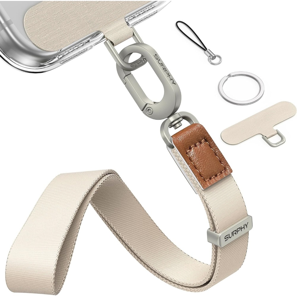 image:imageSURPHY Phone Wrist Strap Keychain Wristlet Wrist Phone Lanyard with Cellphone Tether Tab Premium Metal Key Chain Keychains for Women and Men Cellphone Charm StoneStone
