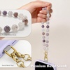 SURPHY Natural Stone Phone Charm, Handmade Beaded Phone Wrist Strap with Tether Tab, Purse Charms, Cellphone Wrist Lanyard Fits Cellphone Cases, Wallets, Bags, Keys, Mauve Haze Quartzite(A- Mauve Haze Quartzite)