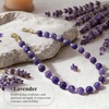 SURPHY Natural Stone Phone Charm, Handmade Beaded Phone Wrist Strap with Tether Tab, Purse Charms, Cellphone Wrist Lanyard Fits Cellphone Cases, Wallets, Bags, Keys, Mauve Haze Quartzite(Amethyst)