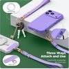 SURPHY Phone Wrist Strap, Keychain Wristlet, Wrist Phone Lanyard with Cellphone Tether Tab, Premium Metal Key Chain, Keychains for Women and Men, Cellphone Charm, Stone(Purple)