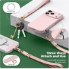 SURPHY Phone Wrist Strap, Keychain Wristlet, Wrist Phone Lanyard with Cellphone Tether Tab, Premium Metal Key Chain, Keychains for Women and Men, Cellphone Charm, Stone(Pink)